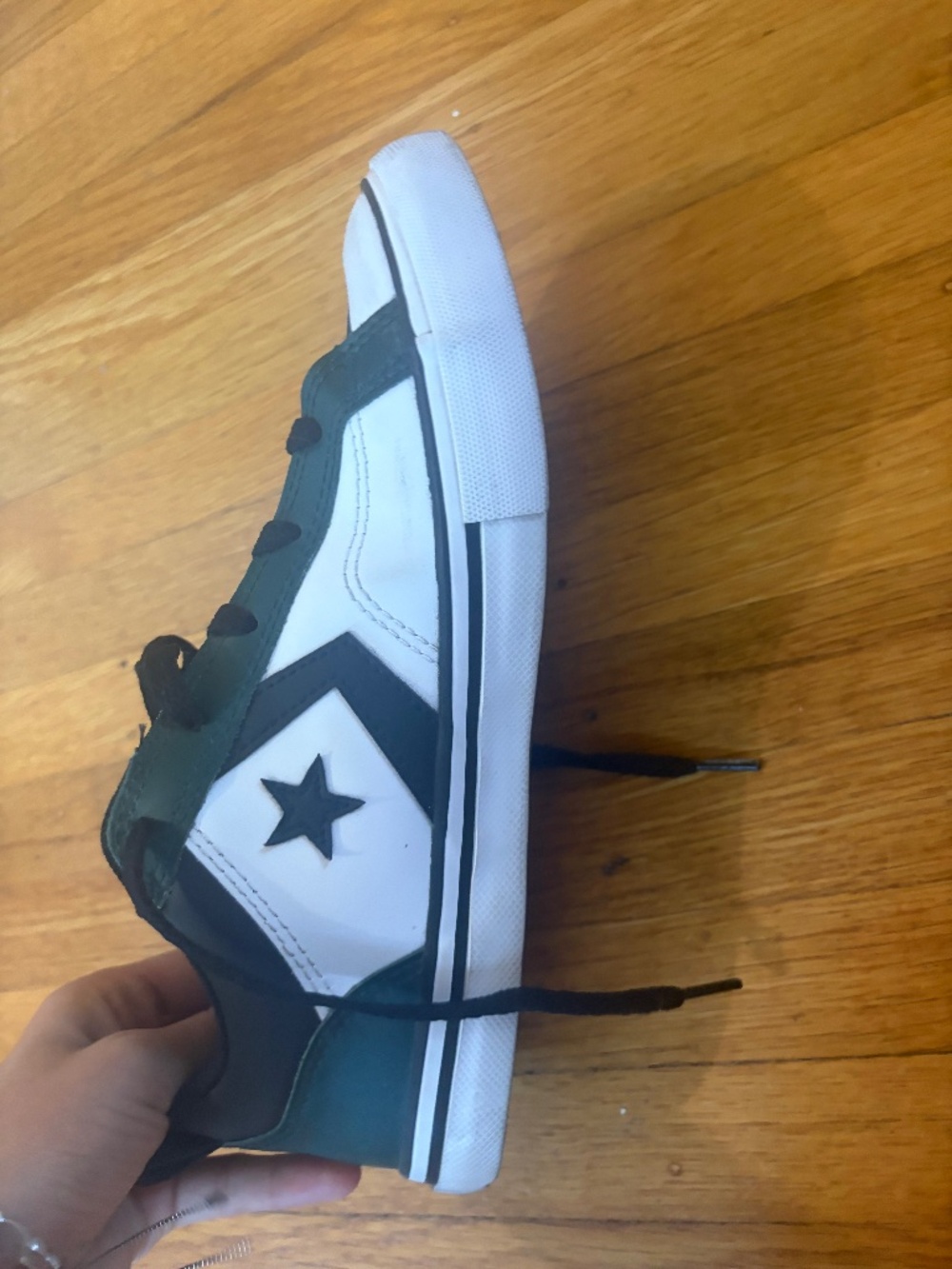 Converse El Distrito 2.0 Leather Dark Green White Low Top Sneakers Youth 5 / 37.